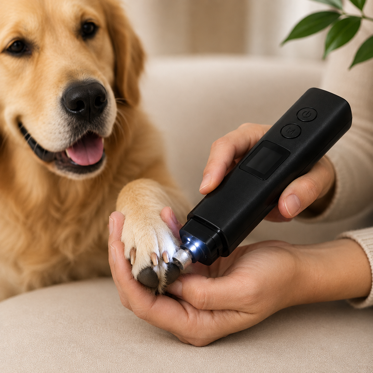 Pet Nail Grinder Pro™ 4-Speed Low Vibration Electric Pet Nail Grinder with LED Light